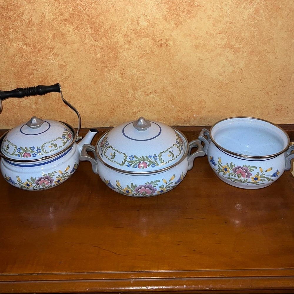 Floral Vintage 80s ASTA  Cookware Set